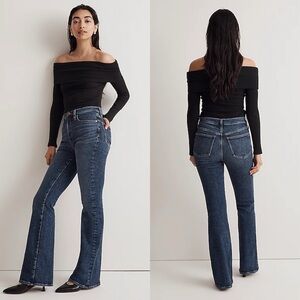 Madewell Petite Skinny Flare Jeans in Alvord Wash: Instacozy Edition size 28P